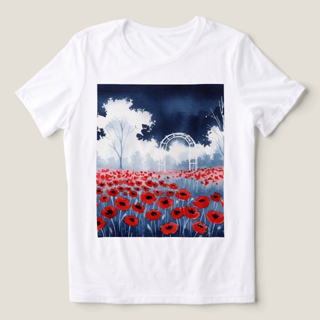 Blühen Tri-Blend Shirt (Design Vorderseite)