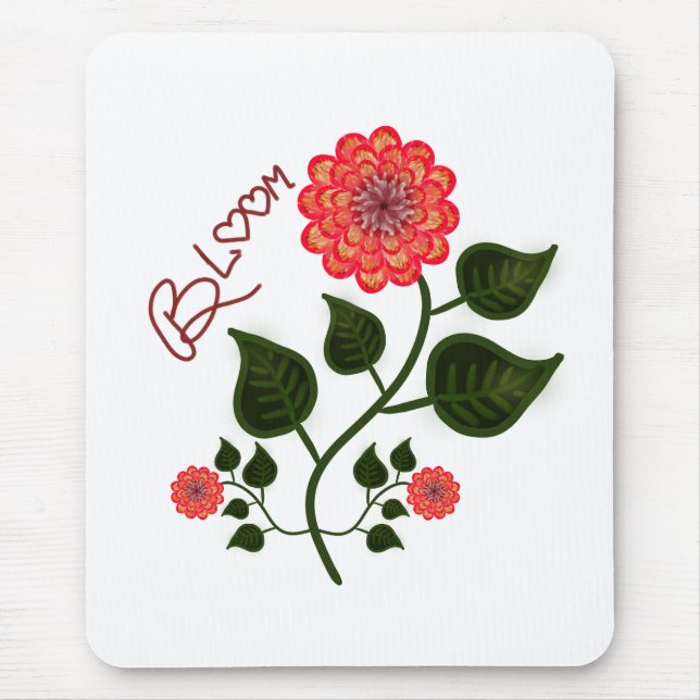 "Blühen" Volkskunst Blumeninspiration Mousepad (Vorne)