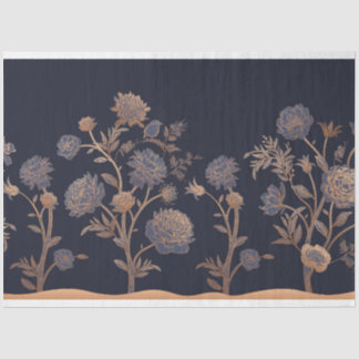 Blühen von Blume in einer Zeile Seidenpapier