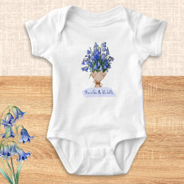 Blühen wie die Bluebells Hübsch blauen Blumen Baby Strampler