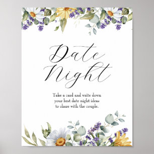 Blühen Wildblume Wiese Florale Date-Night-Ideen Poster