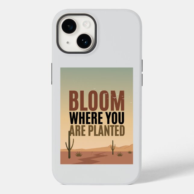 Blühen, wo Sie eingepflanzt Inspiration Case-Mate iPhone Hülle (Rückseite)