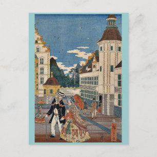 Blühend Amerika durch Utagawa, Hiroshige Postkarte