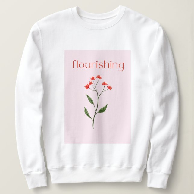 Blühend ästhetische niedliche gürtlich sweatshirt (Design vorne)