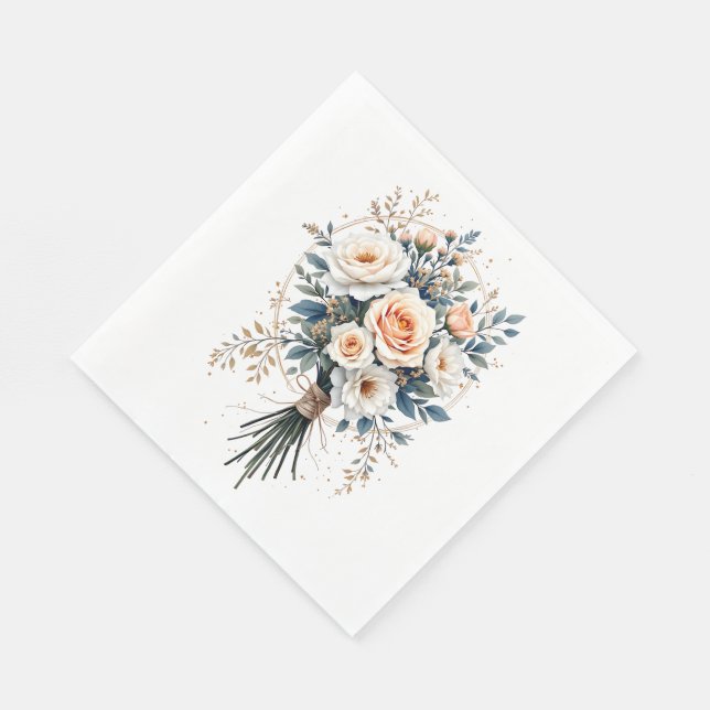 Blühend Bouquet Paper Napkins Serviette (Ecke)