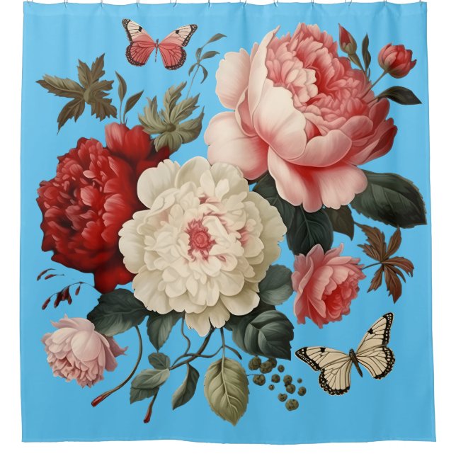 blühend duschvorhang (Vorderseite)