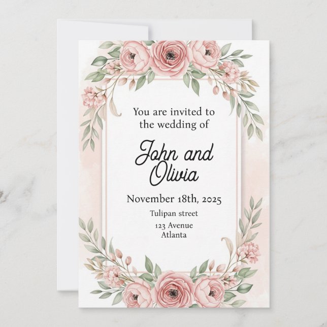 blühend einladung (Vorderseite)