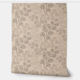 Blühend Leafy Silhouette Gentle Serenity Beige Tapete