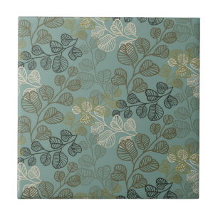 Blühend leafy Silhouetten der sanften Gelassenheit Fliese