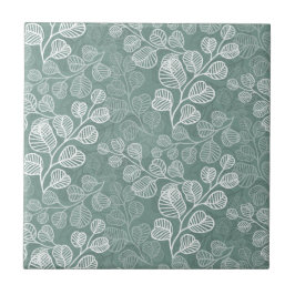 Blühend Leafy Silhouetten Gentle Serenity Fliese