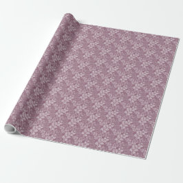 Blühend Leafy-Silhouetten Gentle Serenity Plum Geschenkpapier