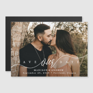 Blühend Liebe Foto Save the Date Magneteinladung