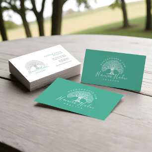 Blühend Tree House Real Anwesen Logo Realtor Visitenkarte