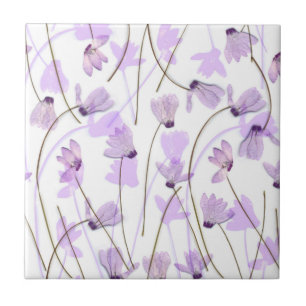 Blühende #7 - Lila Cyclamen-Fliese Fliese