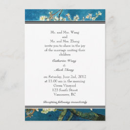 Blühende Almond Tree Hochzeitseinladung. Einladung