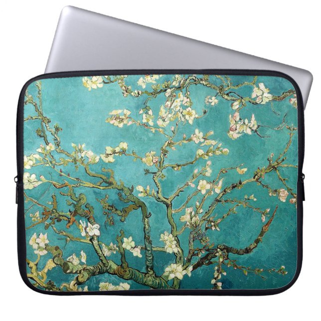 Blühende Almond Tree Vintag Floral Van Gogh Laptopschutzhülle (Vorderseite)