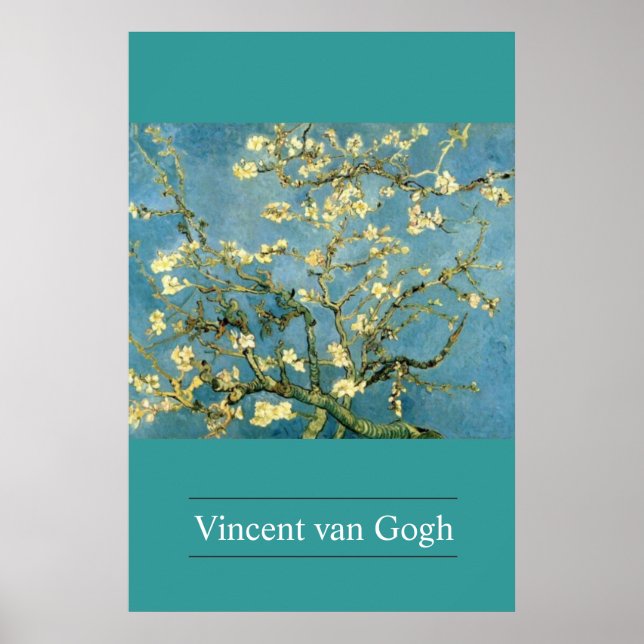 Blühende Almond Tree von van Gogh Poster Print (Vorne)