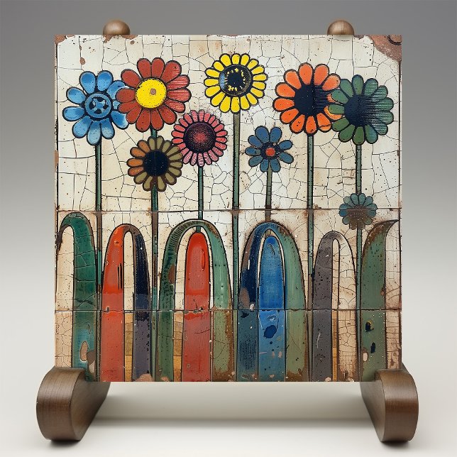 Blühende Array Crackle Glaze Keramik Tile Fliese (Von Creator hochgeladen)