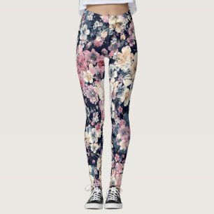 Blühende Äste: wasserfarbenes nahtloses Muster Leggings