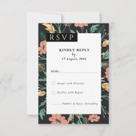 Blühende Blume Hochzeitskarten RSVP Karte