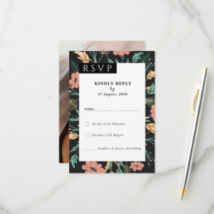 Blühende Blume Hochzeitskarten RSVP Karte