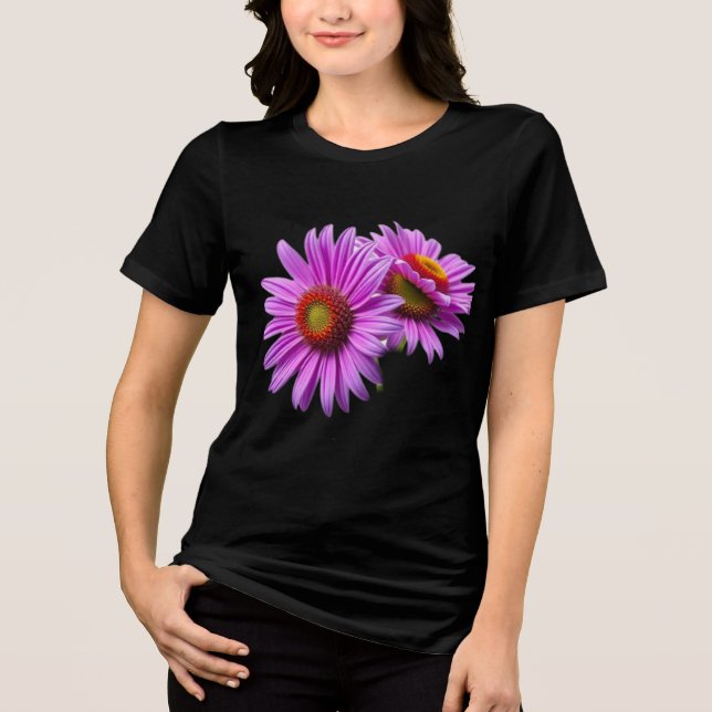 Blühende Blume Kunst T - Shirt (Vorderseite)