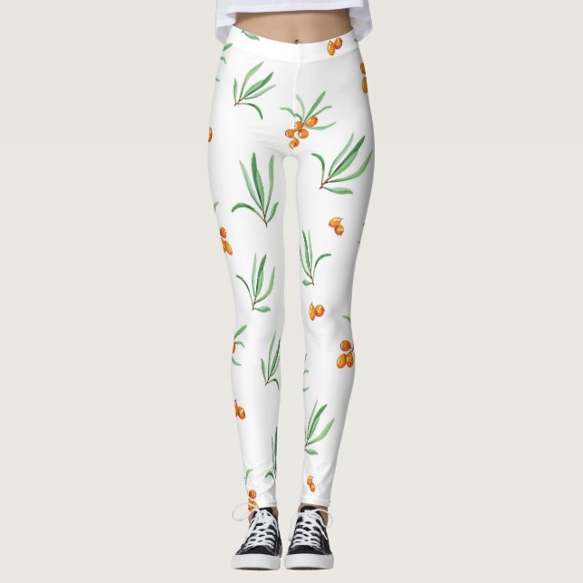 Blühende Blume Leggings (Vorderseite)