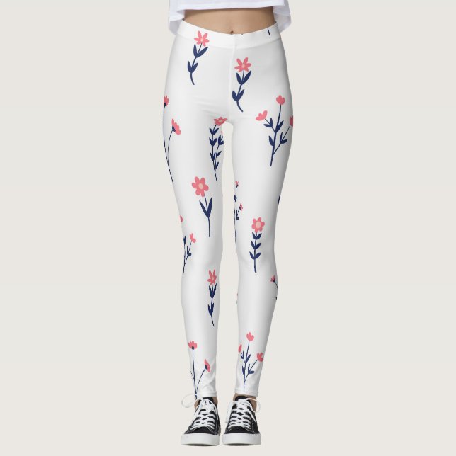 Blühende Blume Leggings (Vorderseite)