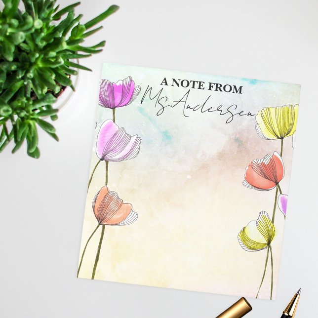 Blühende Blume mit dunklen Linien - ein Hinweis au Notizblock (Von Creator hochgeladen)