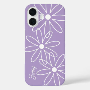 Blühende Blume moderne Lavendel lila iPhone 16 Hülle