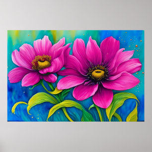 Blühende Blume Poster