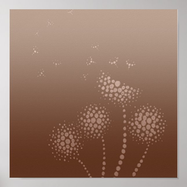 blühende Blume rosa und braun Poster (Vorne)