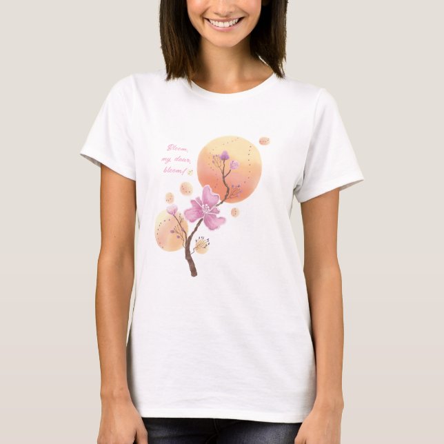 blühende Blume T - Shirt Muttertag (Vorderseite)