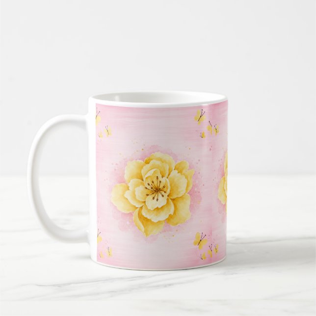 Blühende Blumen-Tasse  Kaffeetasse (Links)