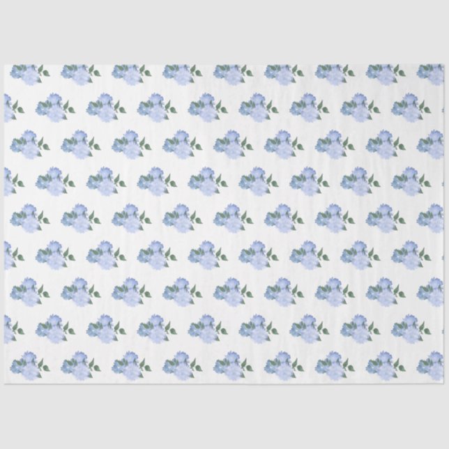 Blühende Blumen und Grünmuster Seidenpapier (Vorderseite)