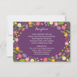 Blühende Blumengestelle Rustikale Gartenhochzeit Einladung