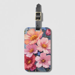 Blühende Blütenblätter | Florale Aquarellmalerei Gepäckanhänger