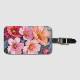 Blühende Blütenblätter | Florale Aquarellmalerei Gepäckanhänger
