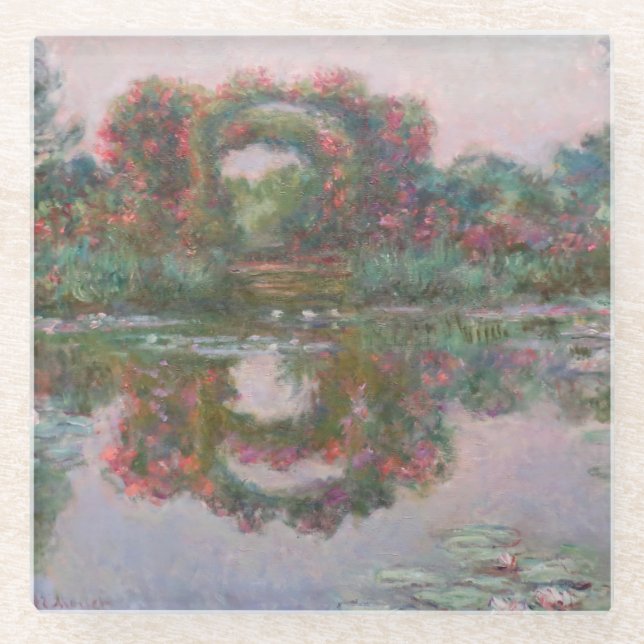 Blühende Bögen, Giverny - Claude Monet - c1913 Glasuntersetzer (Vorderseite)