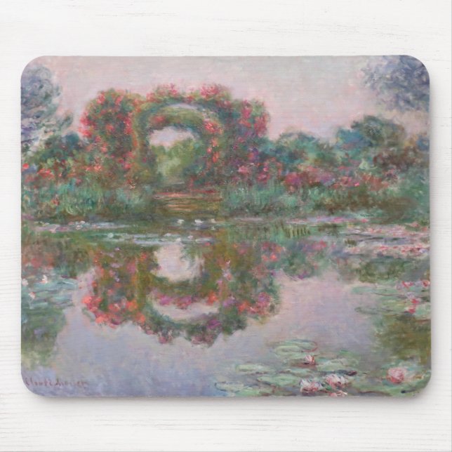 Blühende Bögen, Giverny - Claude Monet - c1913.j Mousepad (Vorne)