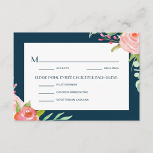 Blühende Botanicale   RSVP-Hochzeitkarte RSVP Karte
