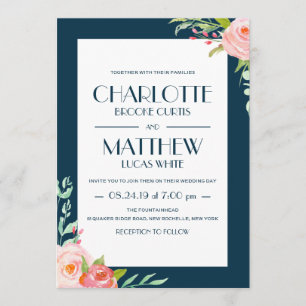 Blühende Botanicals   Wedding Einladung