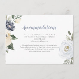 Blühende botanische staubblaue Blumenunterkünfte Begleitkarte