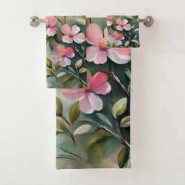 Blühende Branch 2 Badetücher Badhandtuch Set