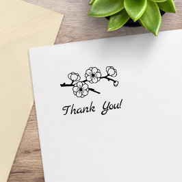 Blühende Branch Danke 1x1 Gummistempel