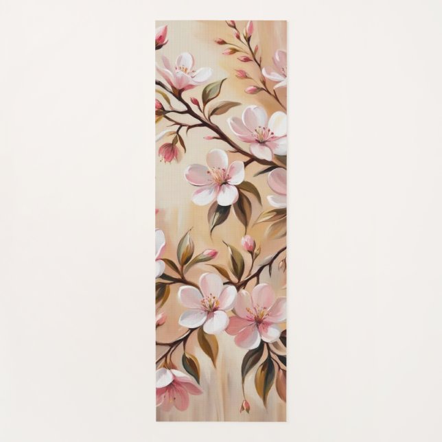 Blühende Branchentücher Yogamatte (Vorderseite)