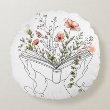 Blühende Buch Botanische Linienkunst