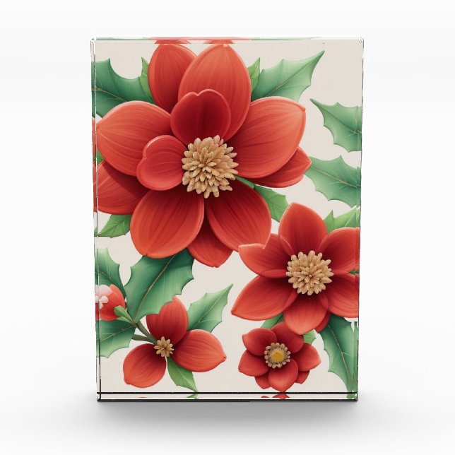 Blühende Elegance 3D Blume Wohngestaltung Fotoblock (Vorderseite)