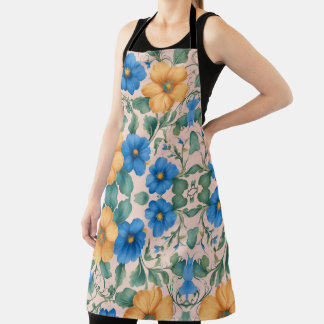 Blühende Eleganz: Schürze des Blumendesigns