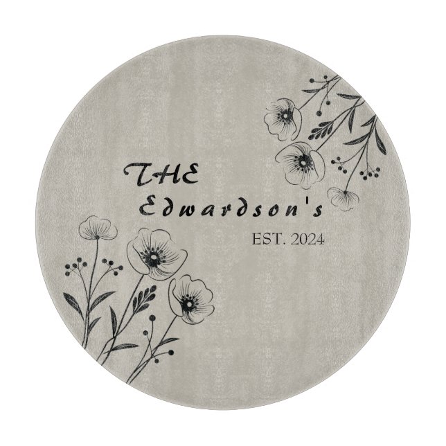 Blühende Erinnerungen Schneiden Schneidebrett (Vorderseite)